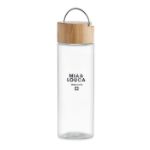 glazen fles 500 ml bamboe dop