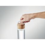 glazen fles 500 ml bamboe dop