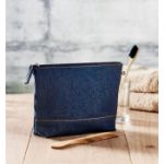gerecycled denim toilettasje