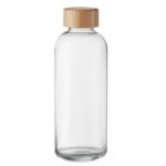 glazen drinkfles bamboe dop 650 ml