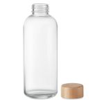 glazen drinkfles bamboe dop 650 ml