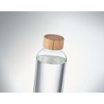 glazen drinkfles bamboe dop 650 ml