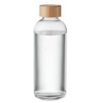 glazen drinkfles bamboe dop 650 ml
