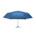 21 inch ovouwbare paraplu in hoes - blauw