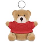 sleutelhanger met beer. - rood