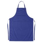 keukenschort met 2 zakken. - blauw
