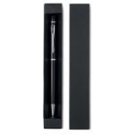 aluminium balpen (draaimechanischme) en touch pen. - zwart