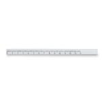 timmermanspotlood met liniaal, 14 cm. - wit