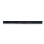 timmermanspotlood met liniaal, 14 cm. - zwart