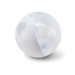 strandbal transparante vlakken. 24 cm - wit