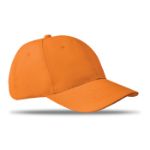 baseball cap van twill katoen. - oranje