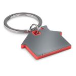huisvormige sleutelhanger - rood