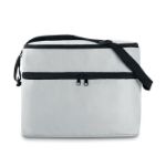 koeltas 600d polyester met 2 compartimenten. - wit