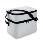 koeltas 600d polyester met 2 compartimenten.