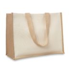 boodschappentas van jute en canvas. - beige