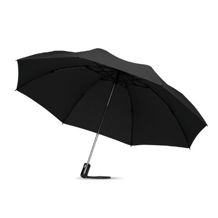 opvouwbare reversible paraplu - zwart