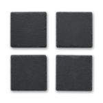 set van 4 onderzetters van leisteen.