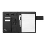 a5 schrijfmap met 4000 mah powerbank en pu magneet