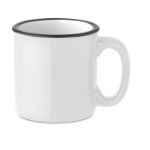 keramische vintage beker. 240 ml - wit