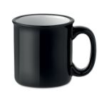 keramische vintage beker. 240 ml - zwart