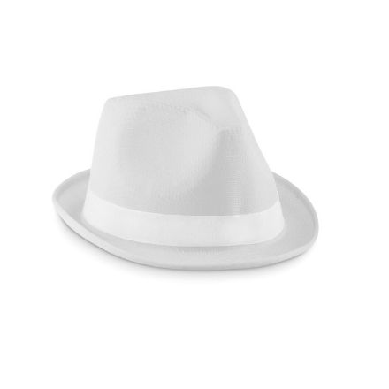 polyester zonnehoed - wit