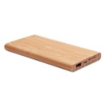 draadloze bamboe powerbank 6000 mah