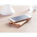 draadloze bamboe powerbank 6000 mah