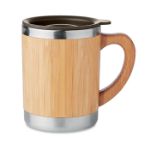 dubbelwandige drinkbeker mokka 300 ml - hout