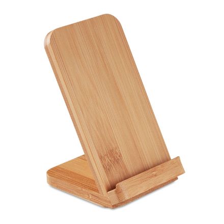 draadloze bamboe standaard en oplaadstation - hout