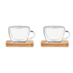 espresso set met bamboe onderzetter 90 ml