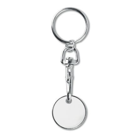 winkelwagenmuntje token - wit