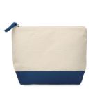 2-kleurige katoenen toilettas lind - blauw