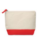 2-kleurige katoenen toilettas lind - rood
