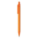 balpen van papier/mais pla cartoon blauwe inkt - oranje