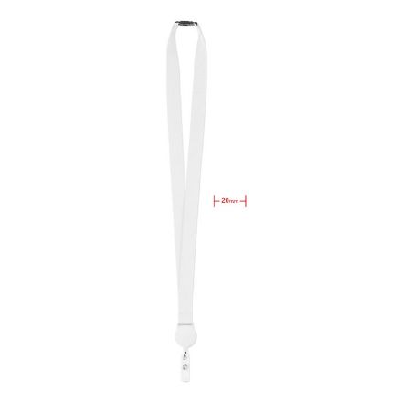 lanyard met badgehouder zip - wit