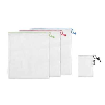 set van 3 rpet fruitzakken veggie