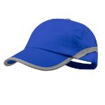 cap met reflecterende band 100% katoen - blauw