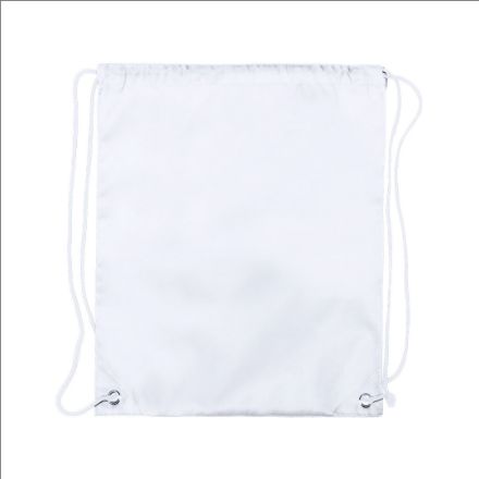 rugzak met trektouw. polyester - wit