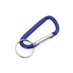aluminium karabijnhaak met ring - blauw