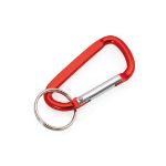 aluminium karabijnhaak met ring - rood
