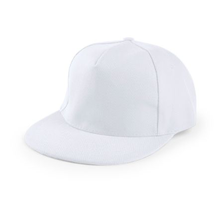 polyester cap met 5 panelen - wit