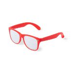 bril met doorkijkend raster - rood