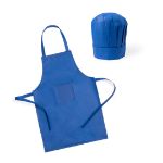 koksmuts en schort voor kinderen - blauw