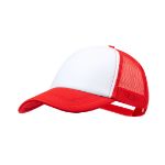truckercap polyester, 5 panelen, zodak - rood