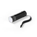 aluminium zaklamp 9 leds - zwart