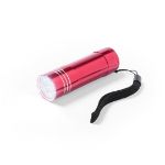 aluminium zaklamp 9 leds - rood
