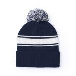 muts acryl met pom pom - marine