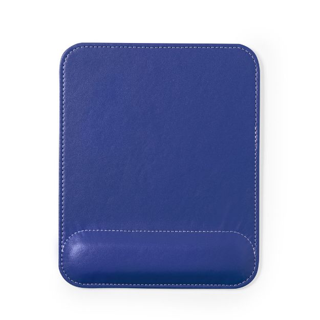 muismat met polssteun - blauw