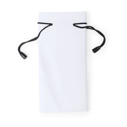 brillenkoker van polyester - wit