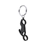 aluminium sleutelhanger flesopener - zwart